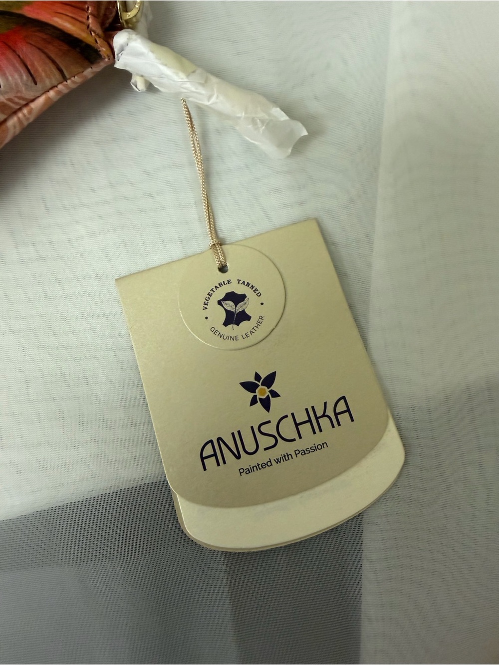 Anuschka Peach & Coral w/Hummingbird Glasses Case - Picture 3 of 3
